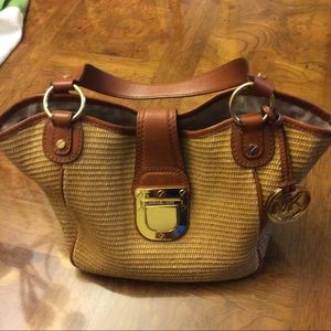 Michael Kors straw purse